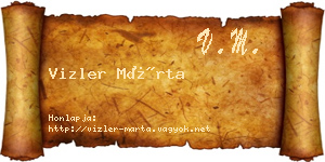 Vizler Márta névjegykártya