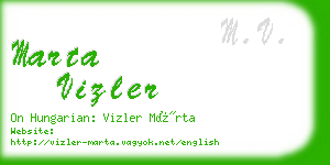 marta vizler business card